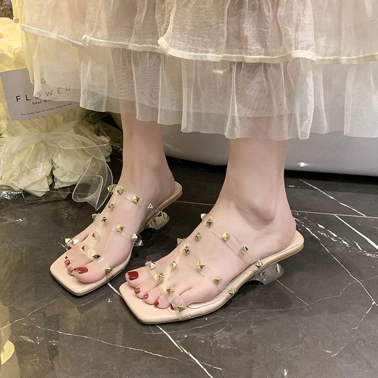 Camila Rivet Transparent Heels - Image 2
