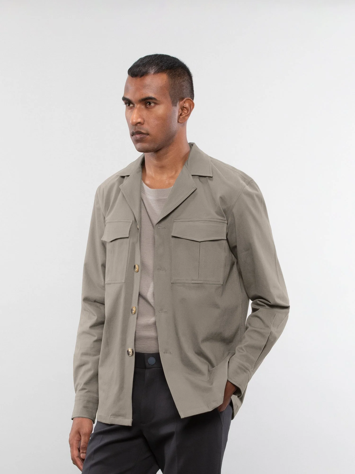 Camp collar overshirt - Image 3