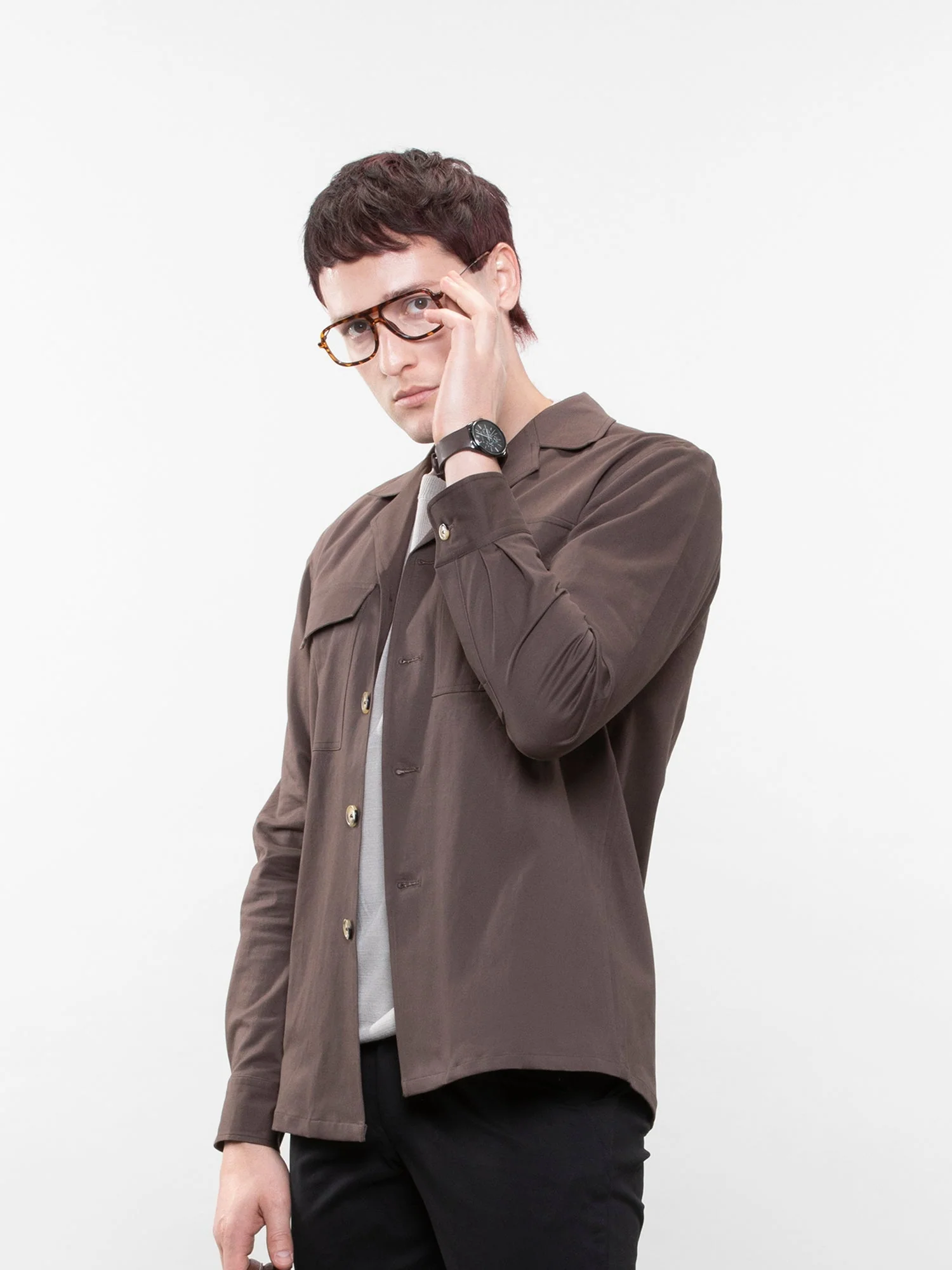 Camp collar overshirt - Image 8