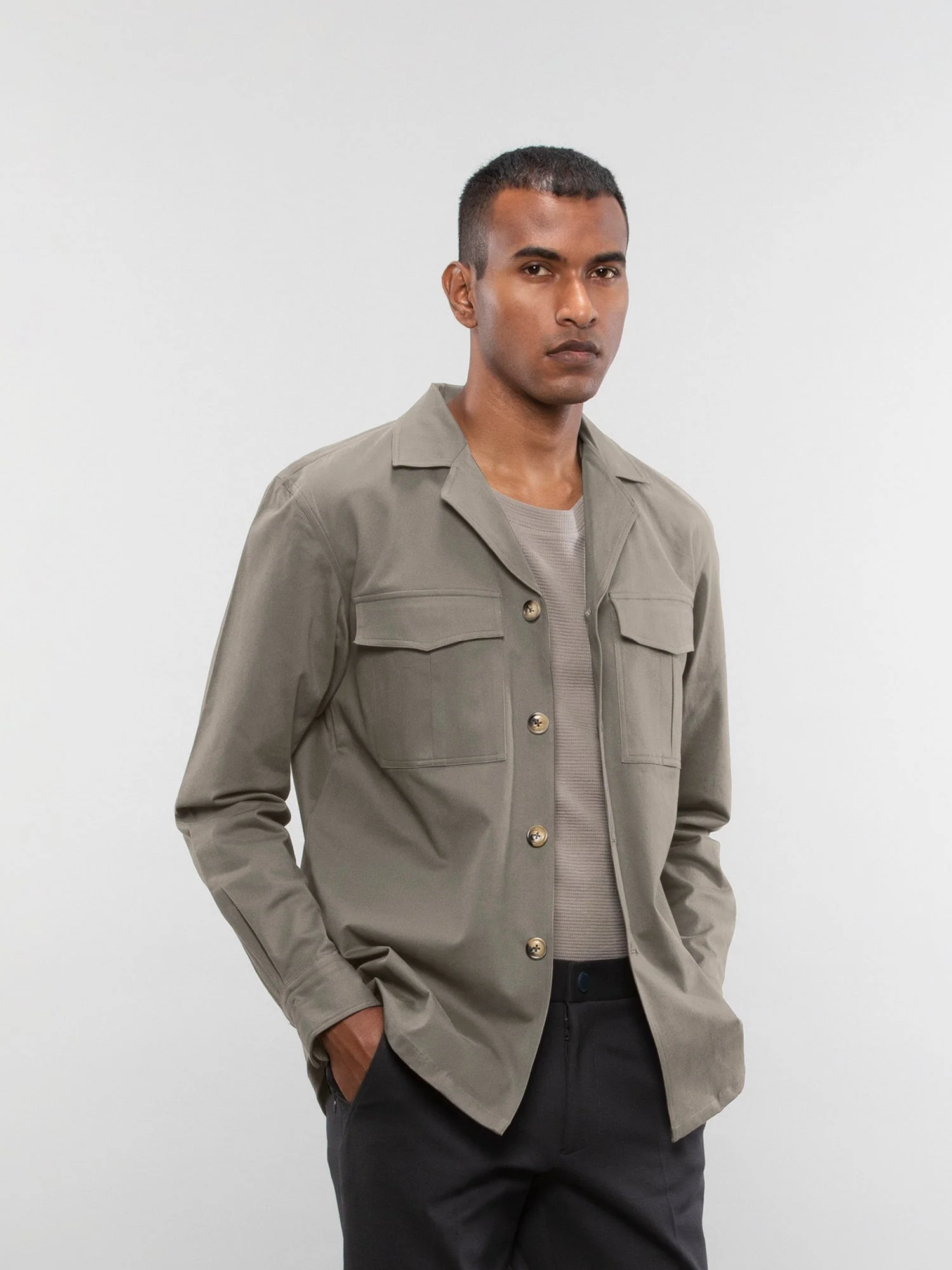 Camp collar overshirt - Image 23