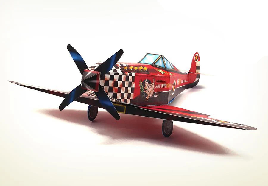 Candy Bomber Paper Aeroplane - DIY Paper Craft Kit - Image 3