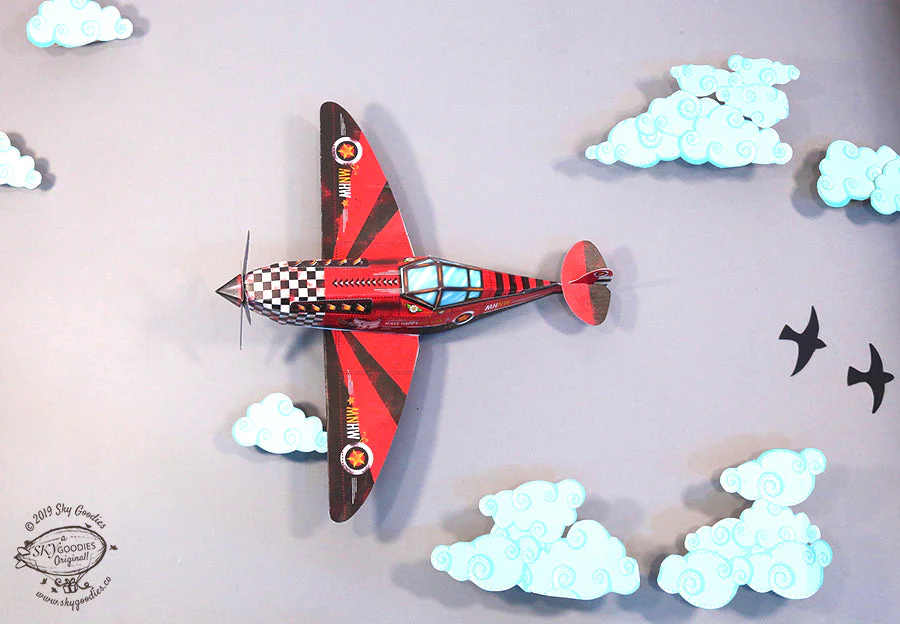Candy Bomber Paper Aeroplane - DIY Paper Craft Kit - Image 9