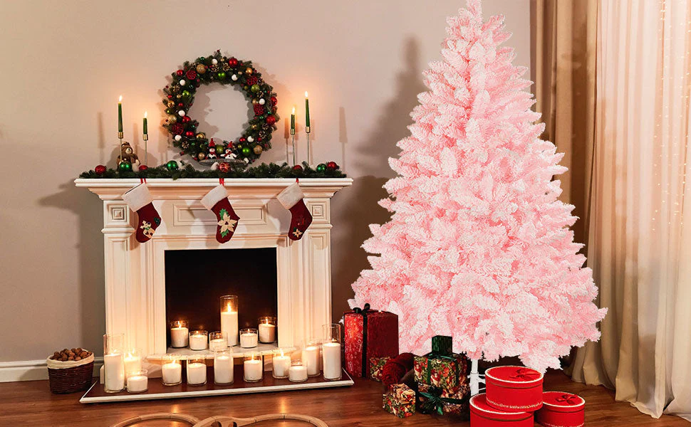 Candy floss Pink snow X'mas tree(approx 5ft) - Image 2