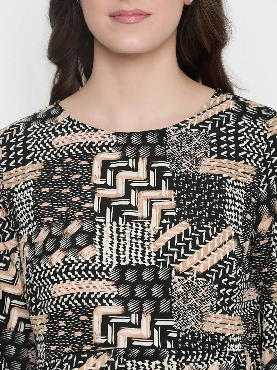 Canva Unstructured Print With Feeding Zip Maternity Dress Now - Image 6