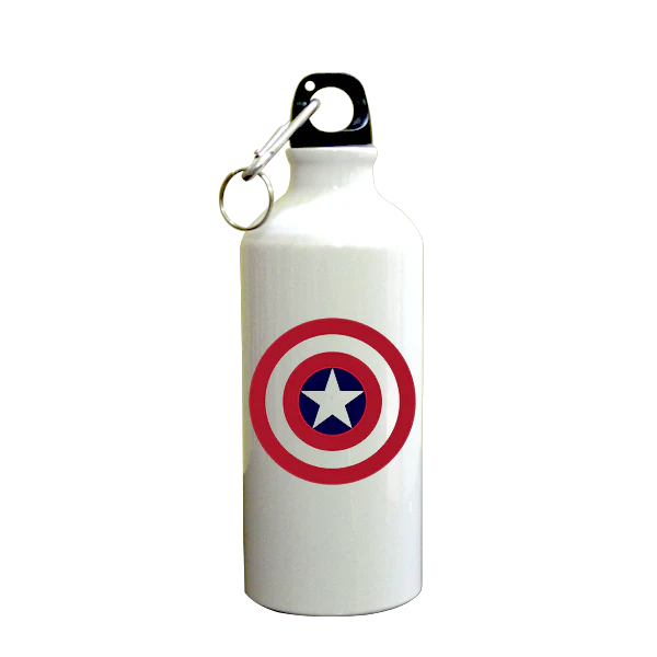 Captain America SuperHero Printed Sipper (600ml, Aluminium)