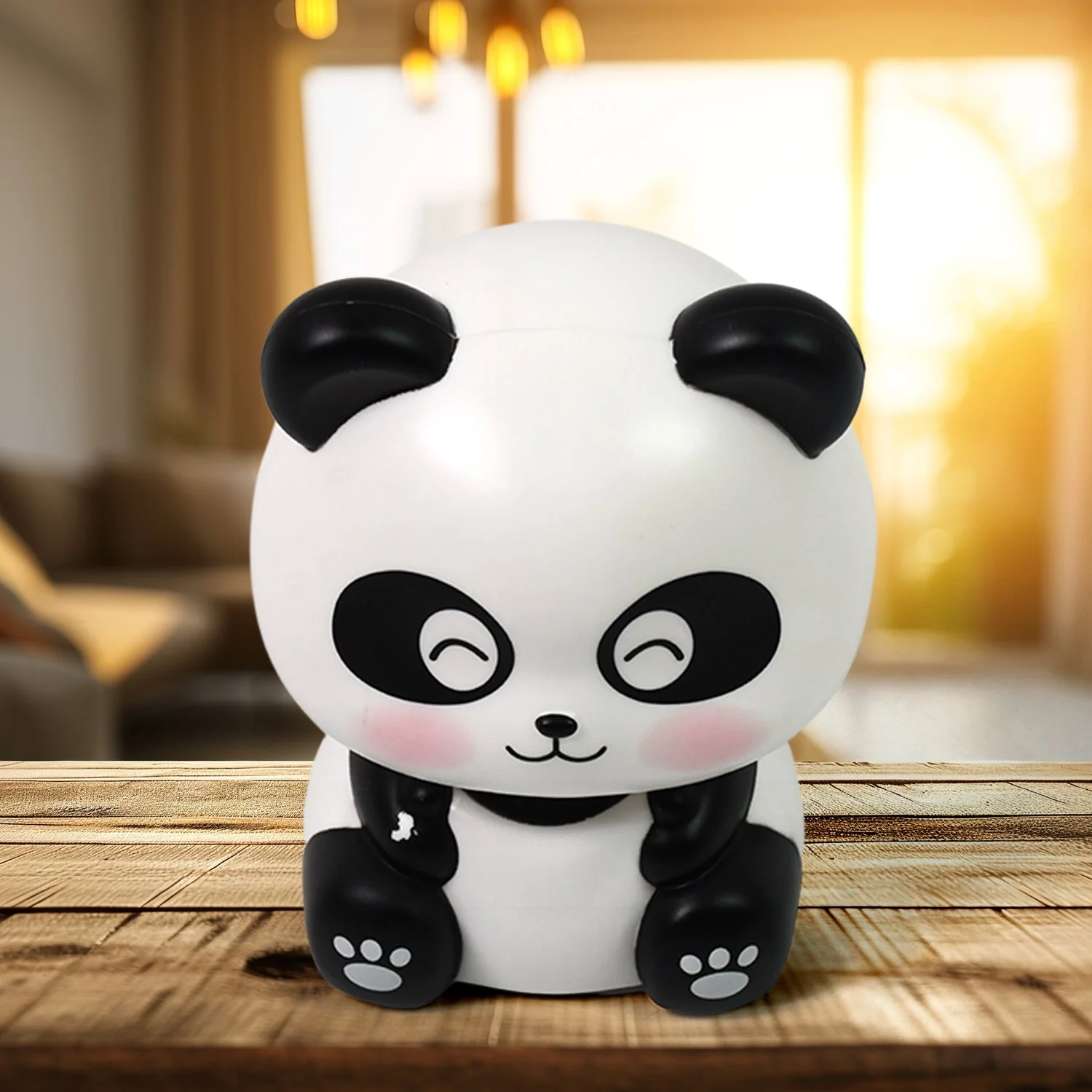 Car Decoration Solar Power Moving Head Panda Statue Creative (1 Pc) - Image 4