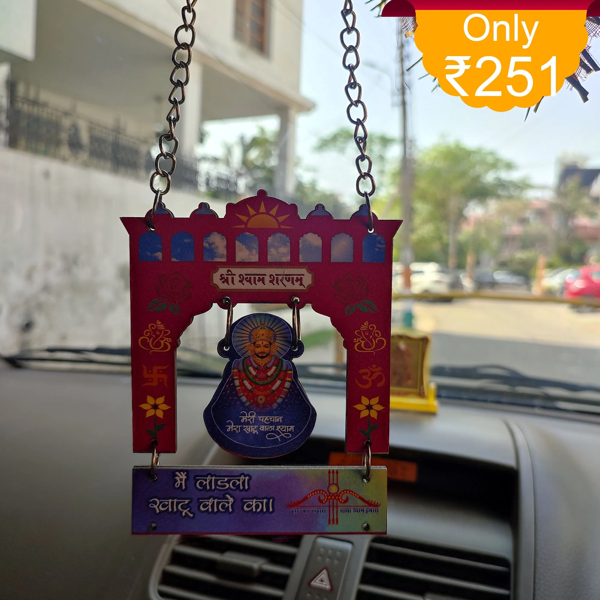 Car Hanging Khatu Shayam Ji Size 4*4.5 inch - Image 7
