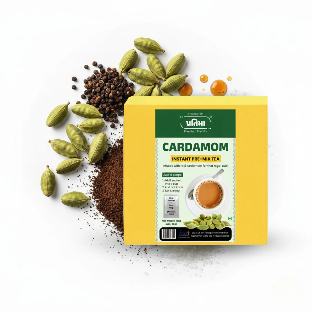 Cardamom Instant Pre-Mix Tea – 10 Sachets | Quick & Aromatic Indian Tea - Image 2