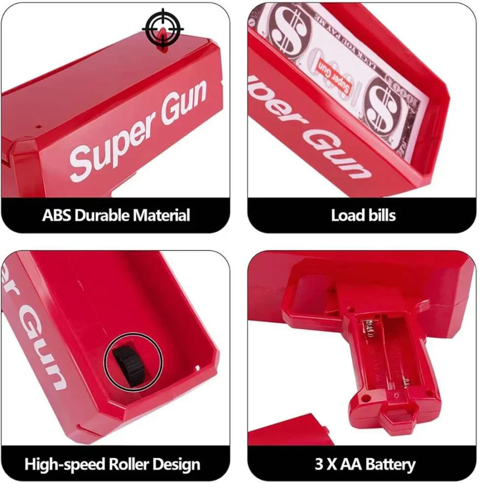 CashBlaster: Ultimate Money Gun for Parties, Weddings & Events – Shoots Fake Cash with Automatic Trigger, 100 Fake Dollar Bills Included - Image 3