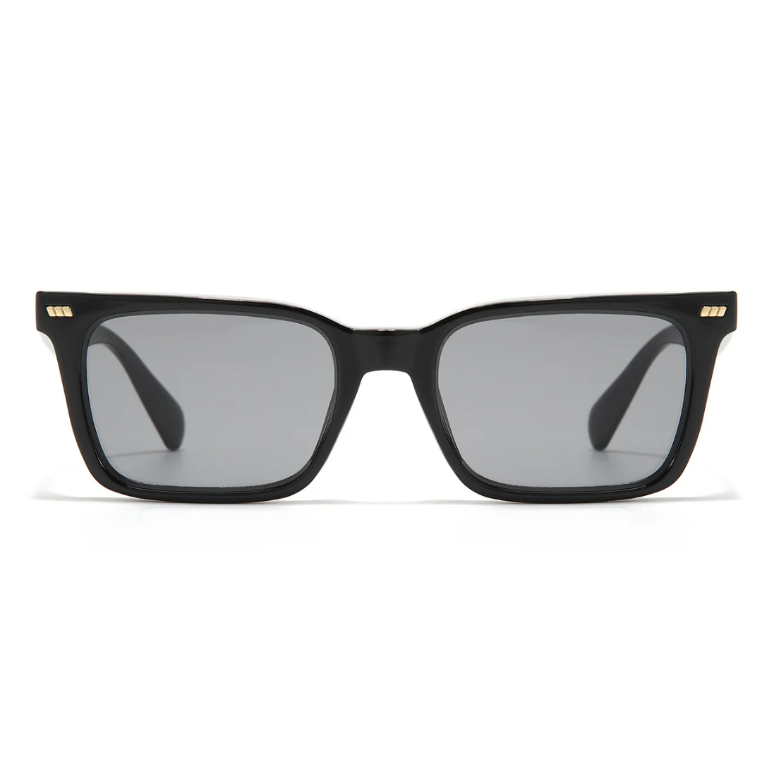 Castels Full Black Rectangle Sunglasses - Image 6