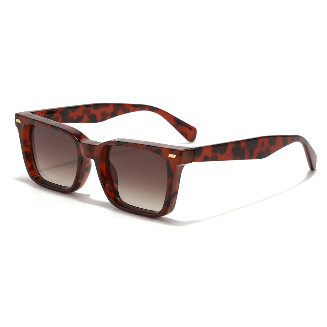 Castels Tortoise Brown Rectangle Sunglasses - Image 5