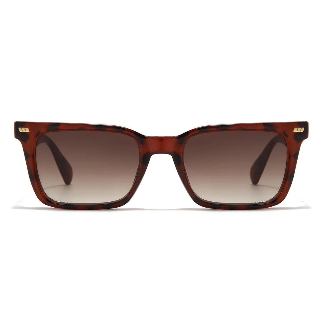 Castels Tortoise Brown Rectangle Sunglasses - Image 6