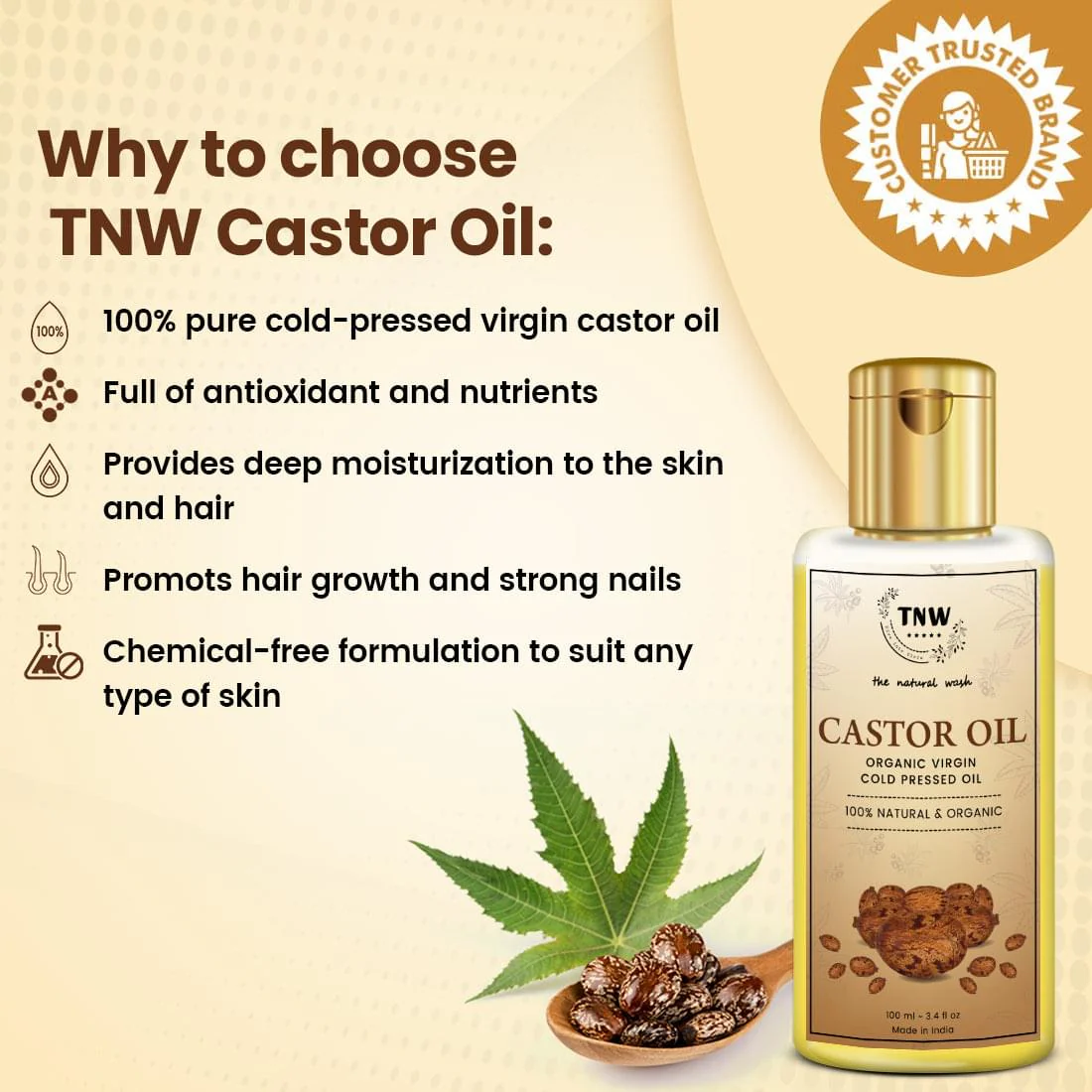 Castor Oil (Virgin & Cold Pressed) . - Image 3