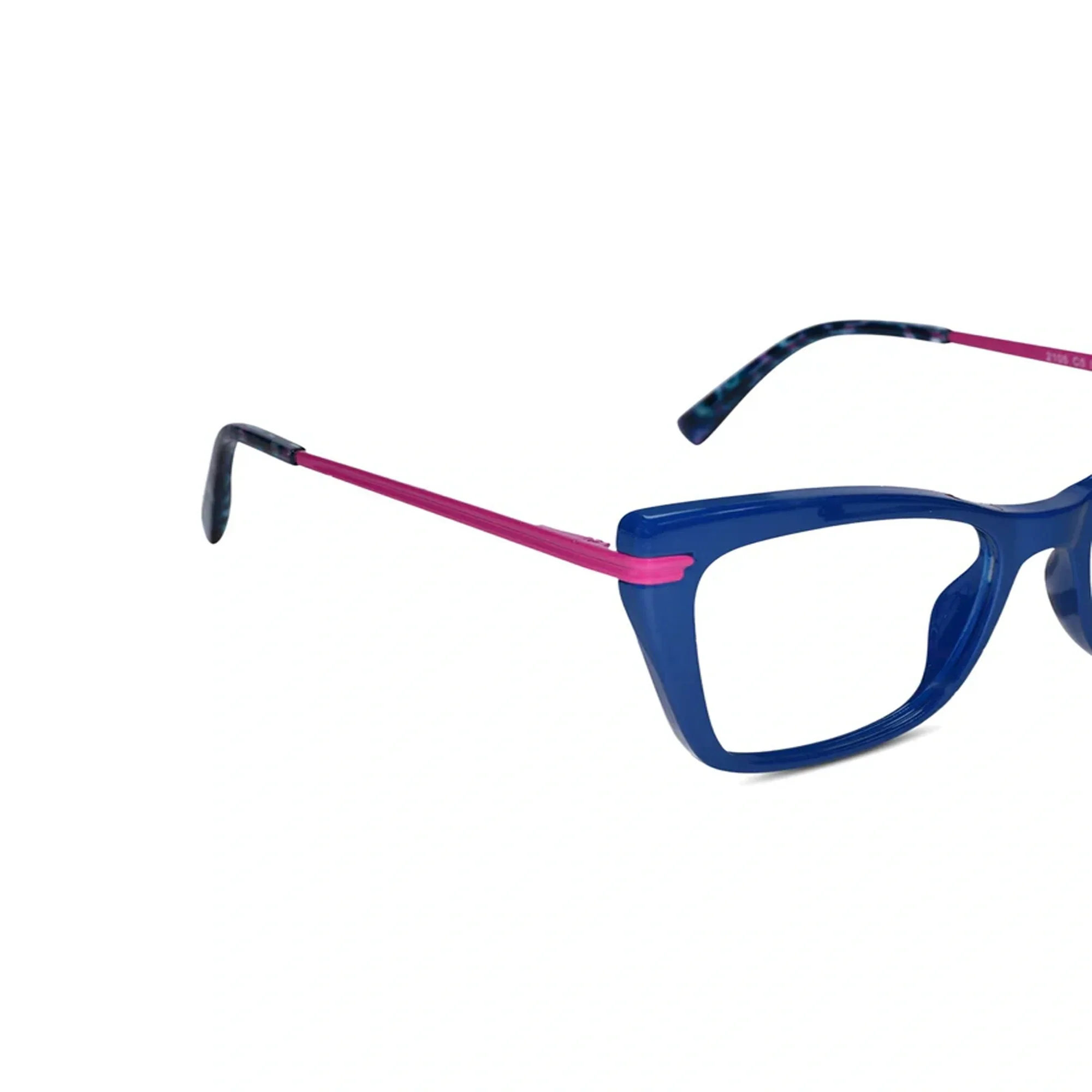 Cat eye Blue Pink Full Rim Frame Eyeglasses - Image 3