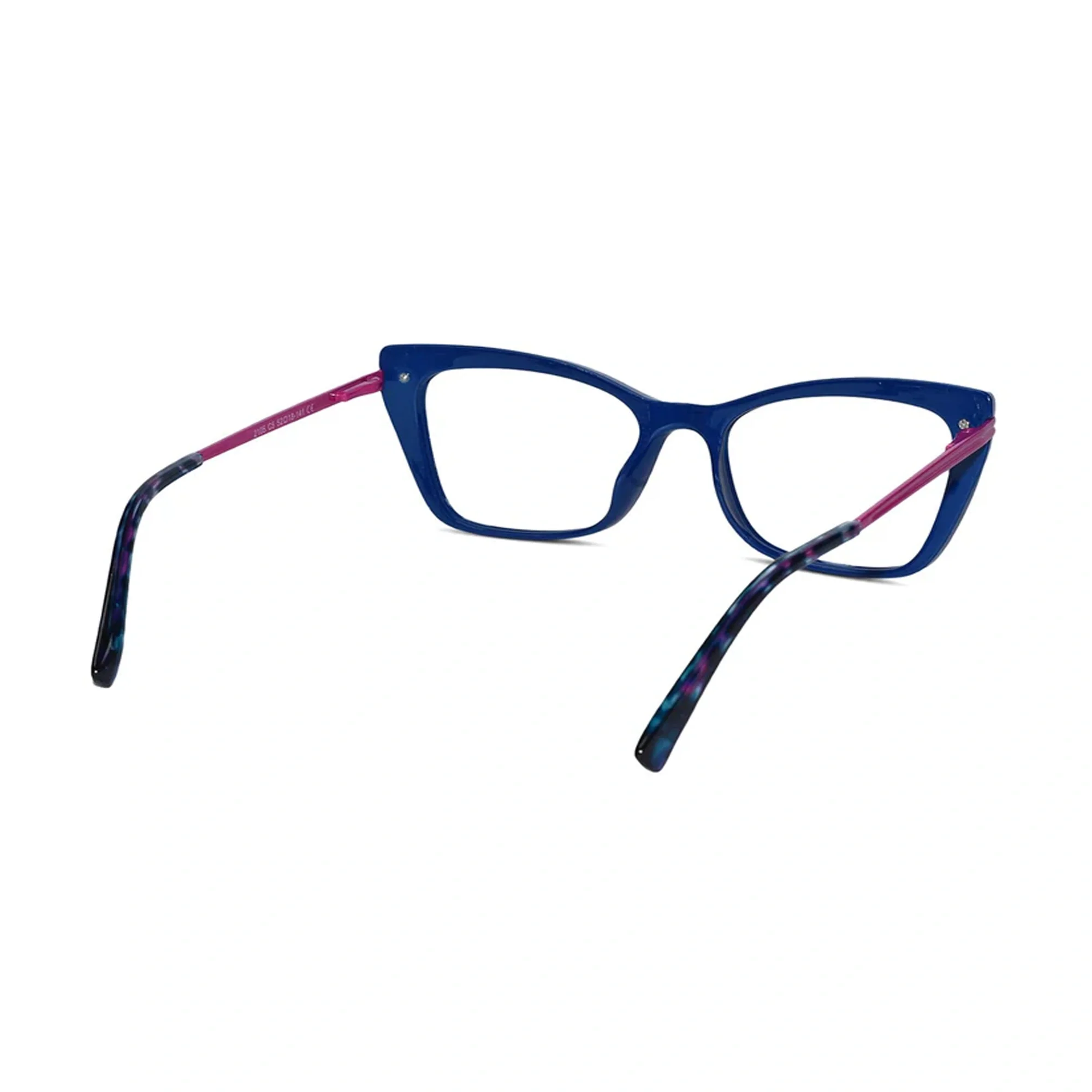 Cat eye Blue Pink Full Rim Frame Eyeglasses - Image 4