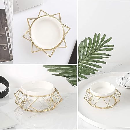 Ceramic Cigarette Box Ashtray, Ash Holder for Home Office Decoration (Style 3) - Image 2