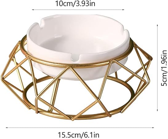 Ceramic Cigarette Box Ashtray, Ash Holder for Home Office Decoration (Style 3) - Image 3