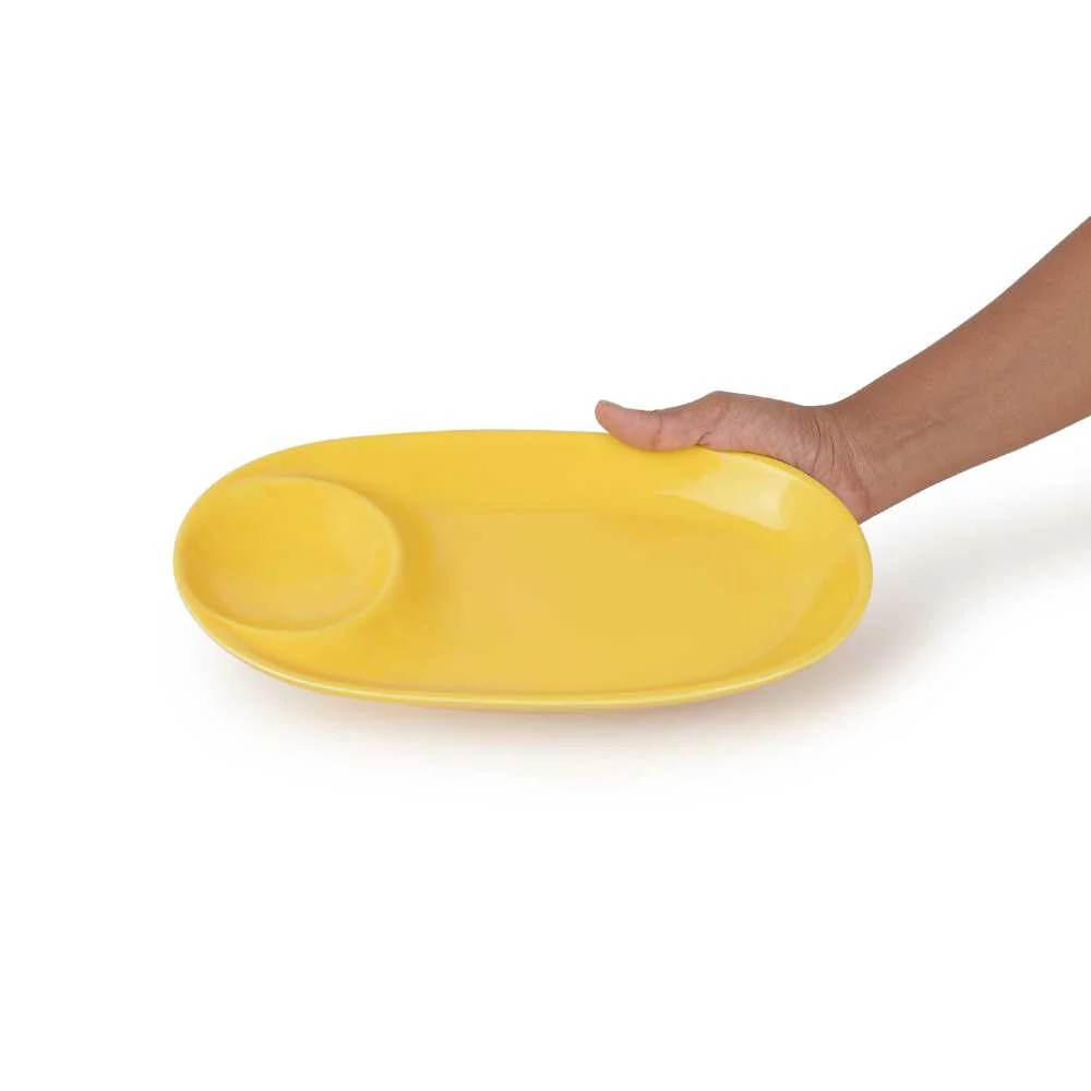 Ceramic Oval Chip And Dip Platter - Image 6