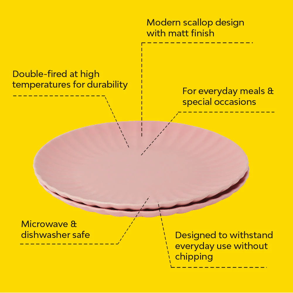 Ceramic Scallop Ceramic Side Plate | Set Of 2 - Image 17