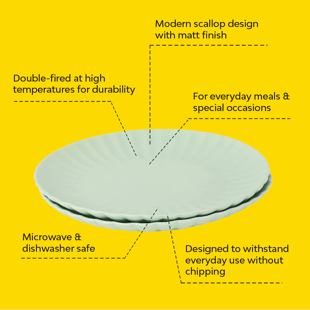 Ceramic Scallop Ceramic Side Plate | Set Of 2 - Image 26