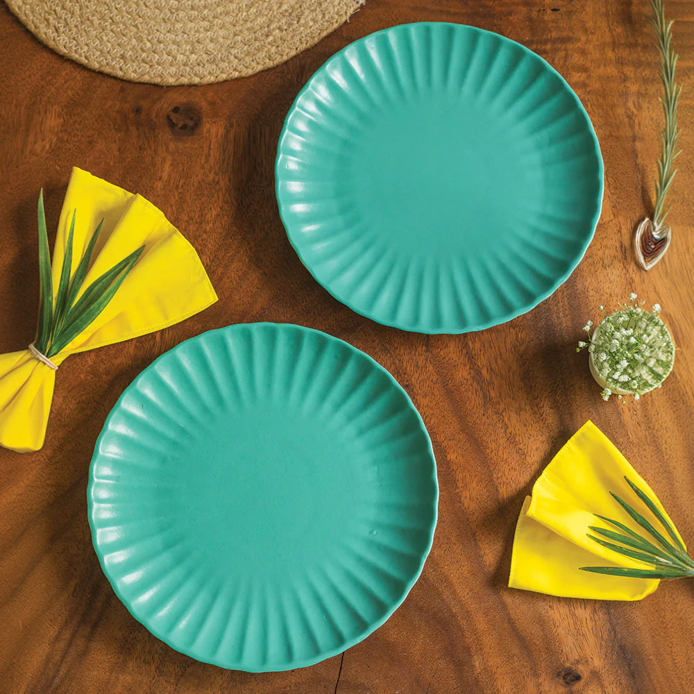 Ceramic Scallop Dinner Plate | Set Of 2 - Image 2
