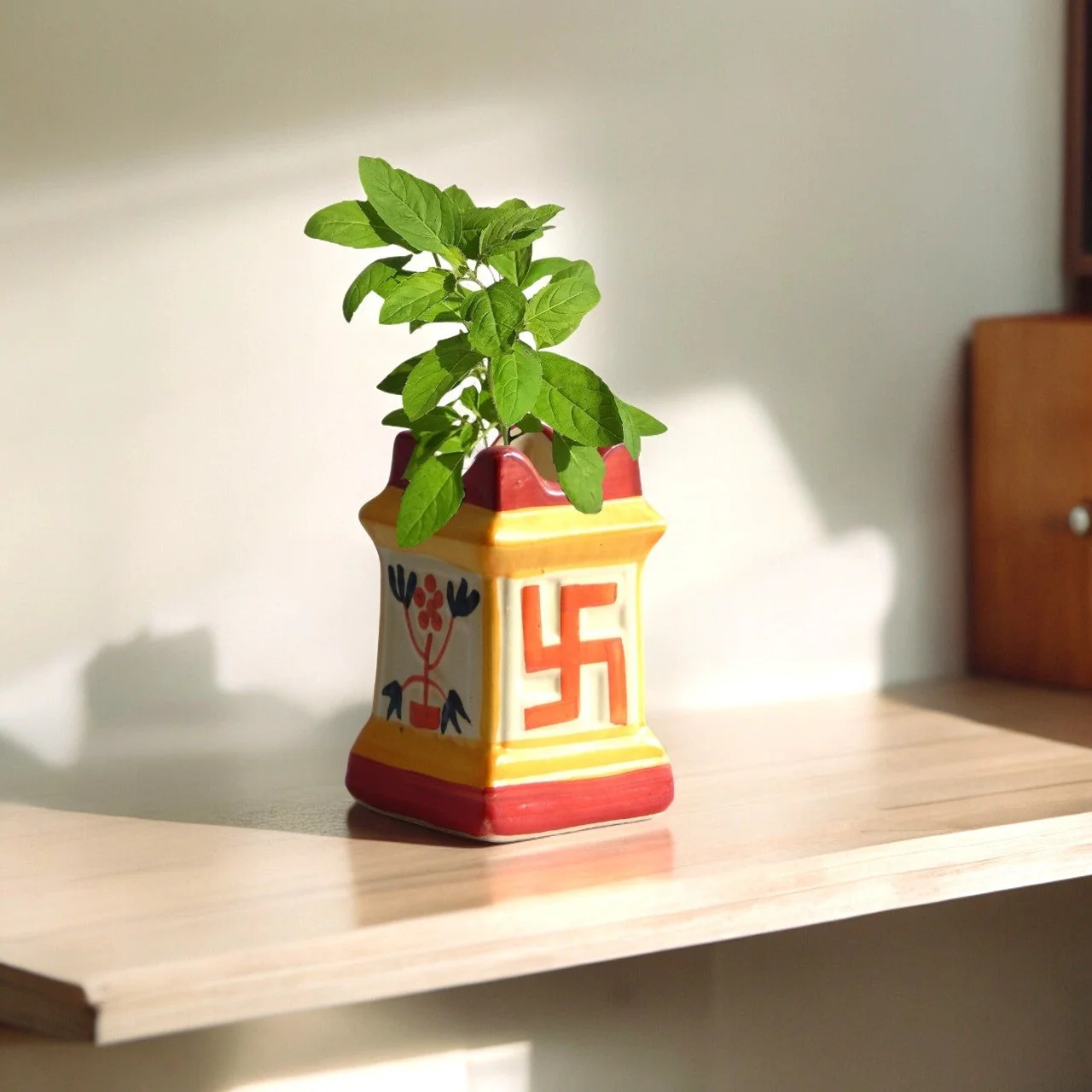 Ceramic Tulsi Plant Pot - Image 5