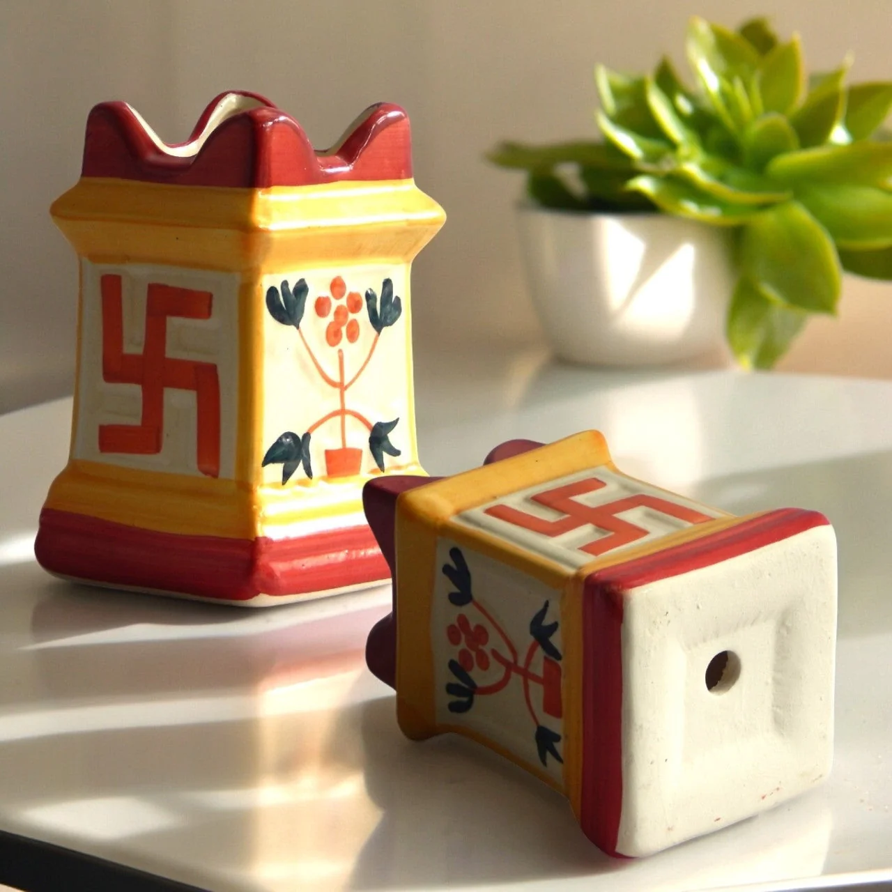 Ceramic Tulsi Plant Pot - Image 6