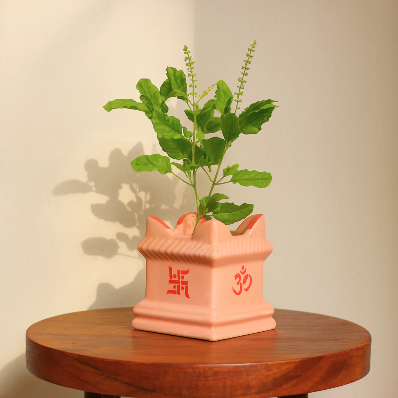 Ceramic Tulsi Planter – Traditional Elegance for Your Sacred Space