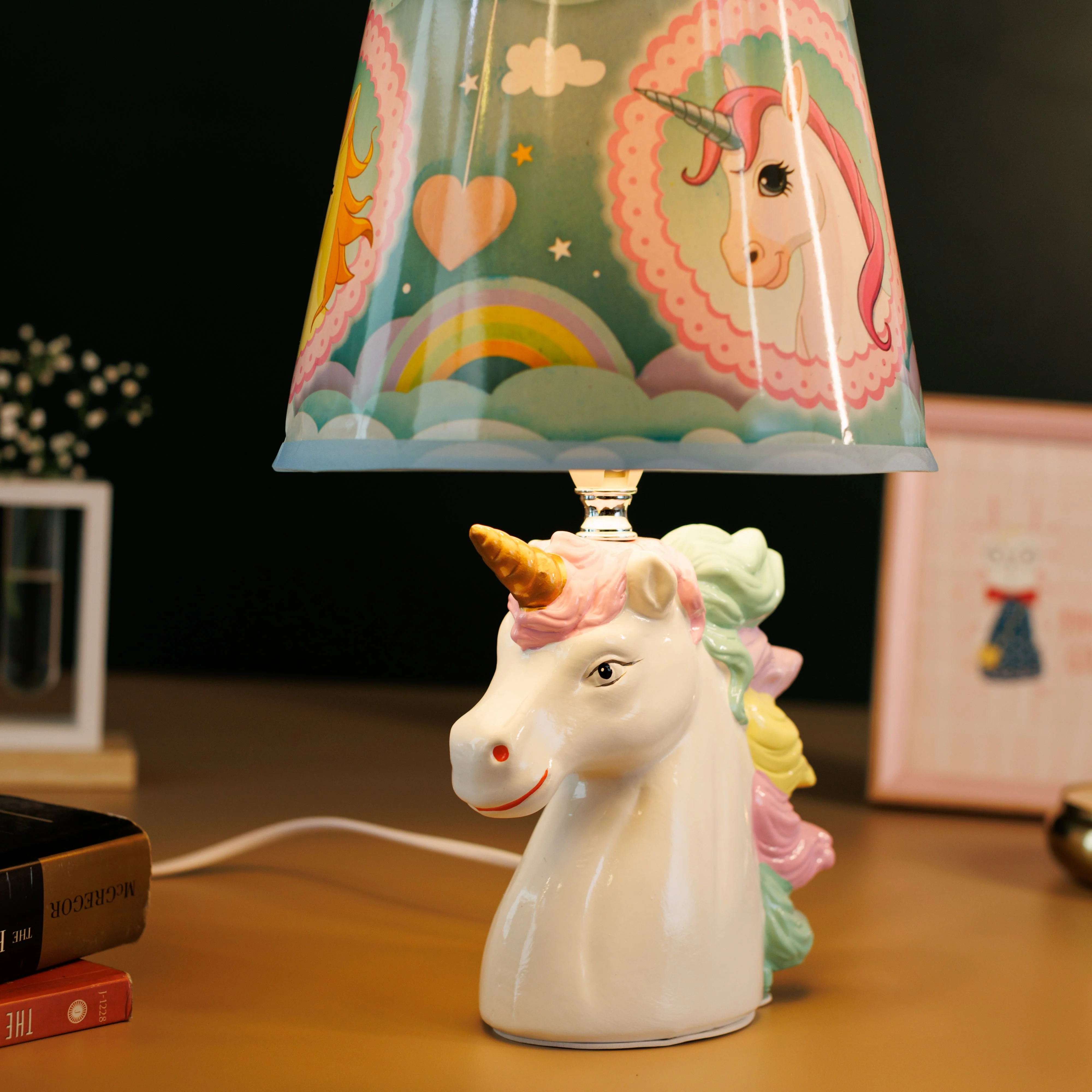 Ceramic unicorn Table Lamp - Image 4