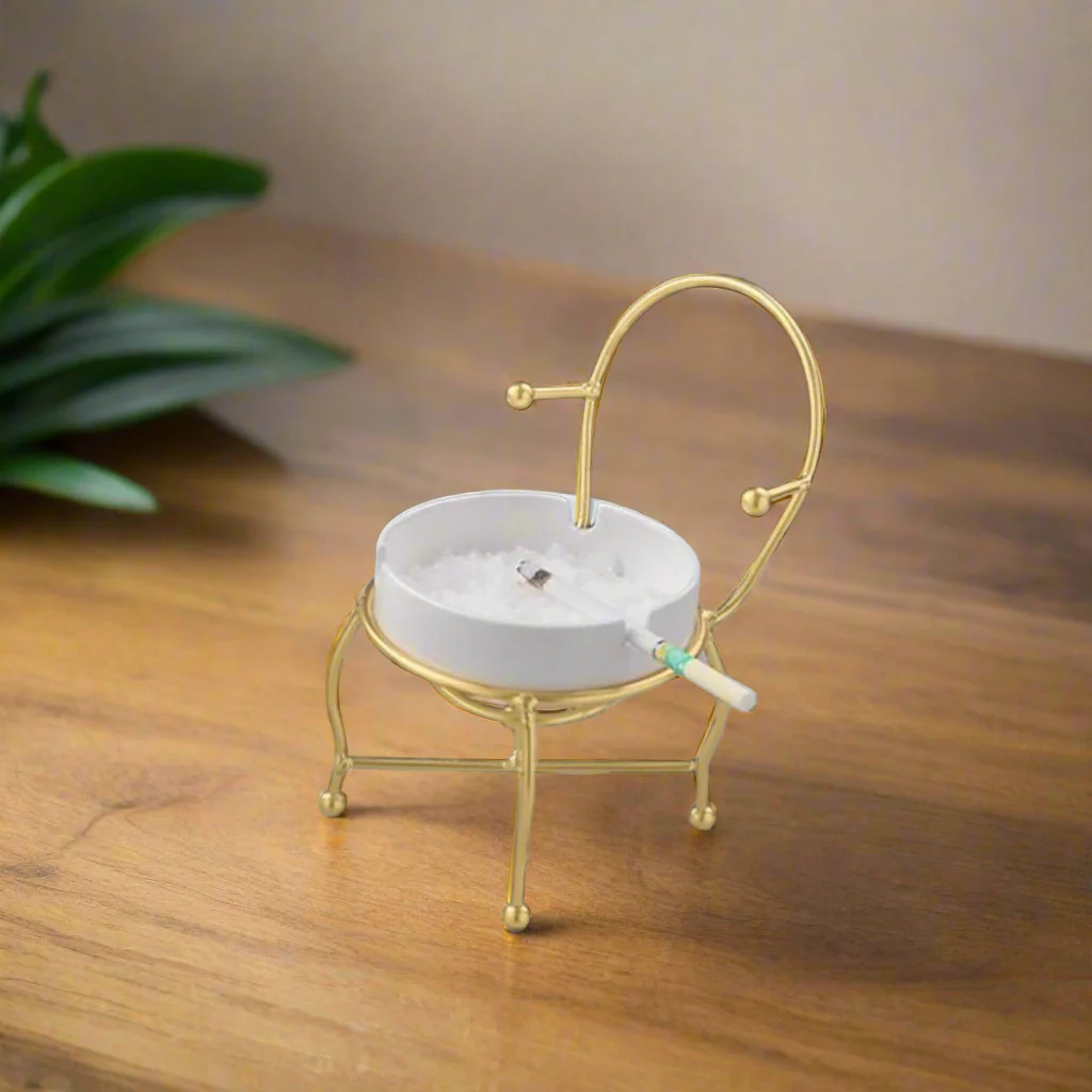 Chair-Shaped Metal Ashtray - Image 5