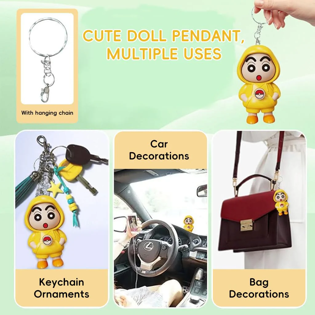 Chan: Crayon Shin-Chan Rotating Face Keychain | Cute Anime Mood Switcher Keyring Charm for Bags, Keys & Collectible Fans - Image 4