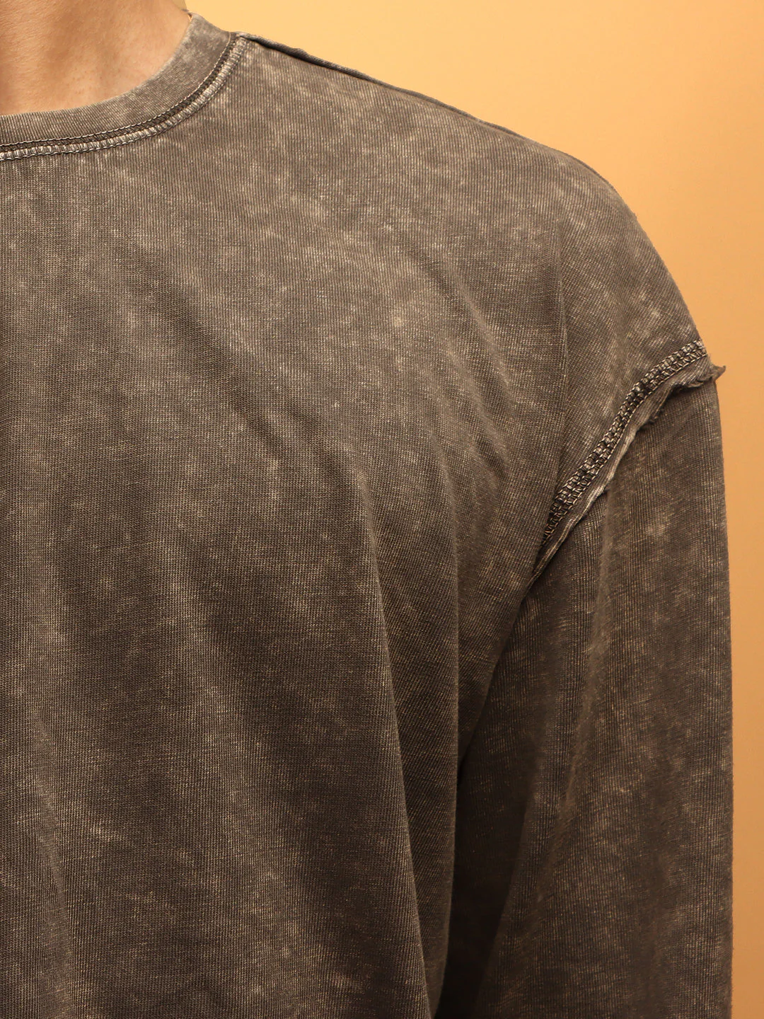 Charcoal * ACID WASH SWEATSHIRT #6 - Image 3