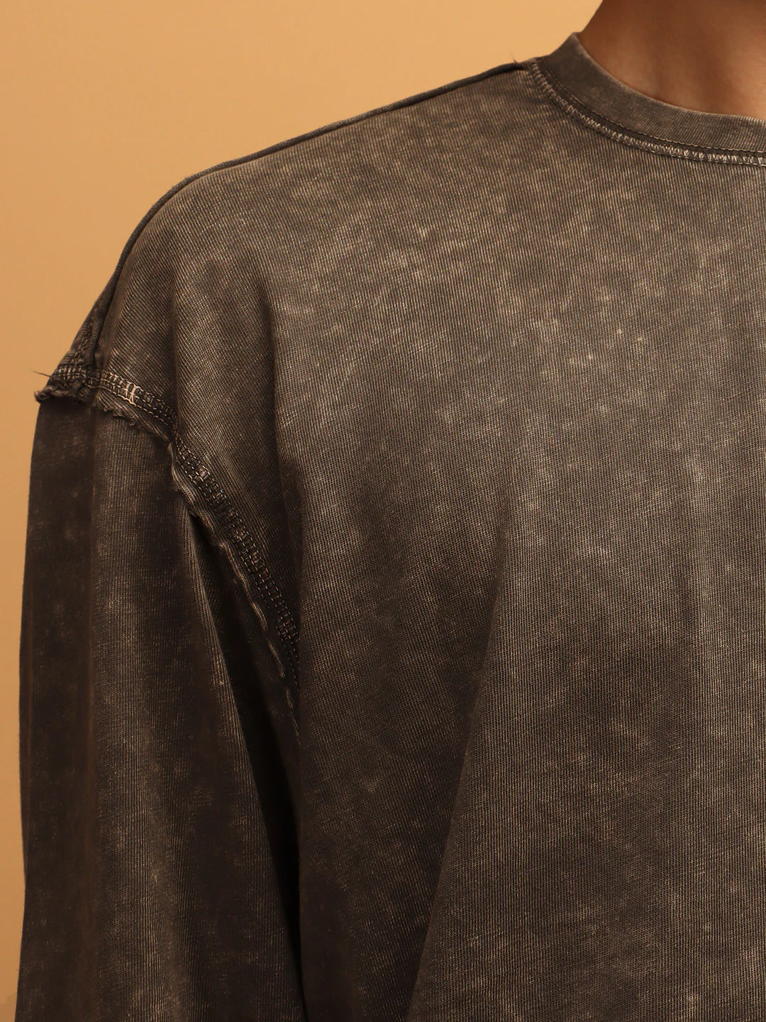 Charcoal * ACID WASH SWEATSHIRT #6 - Image 4