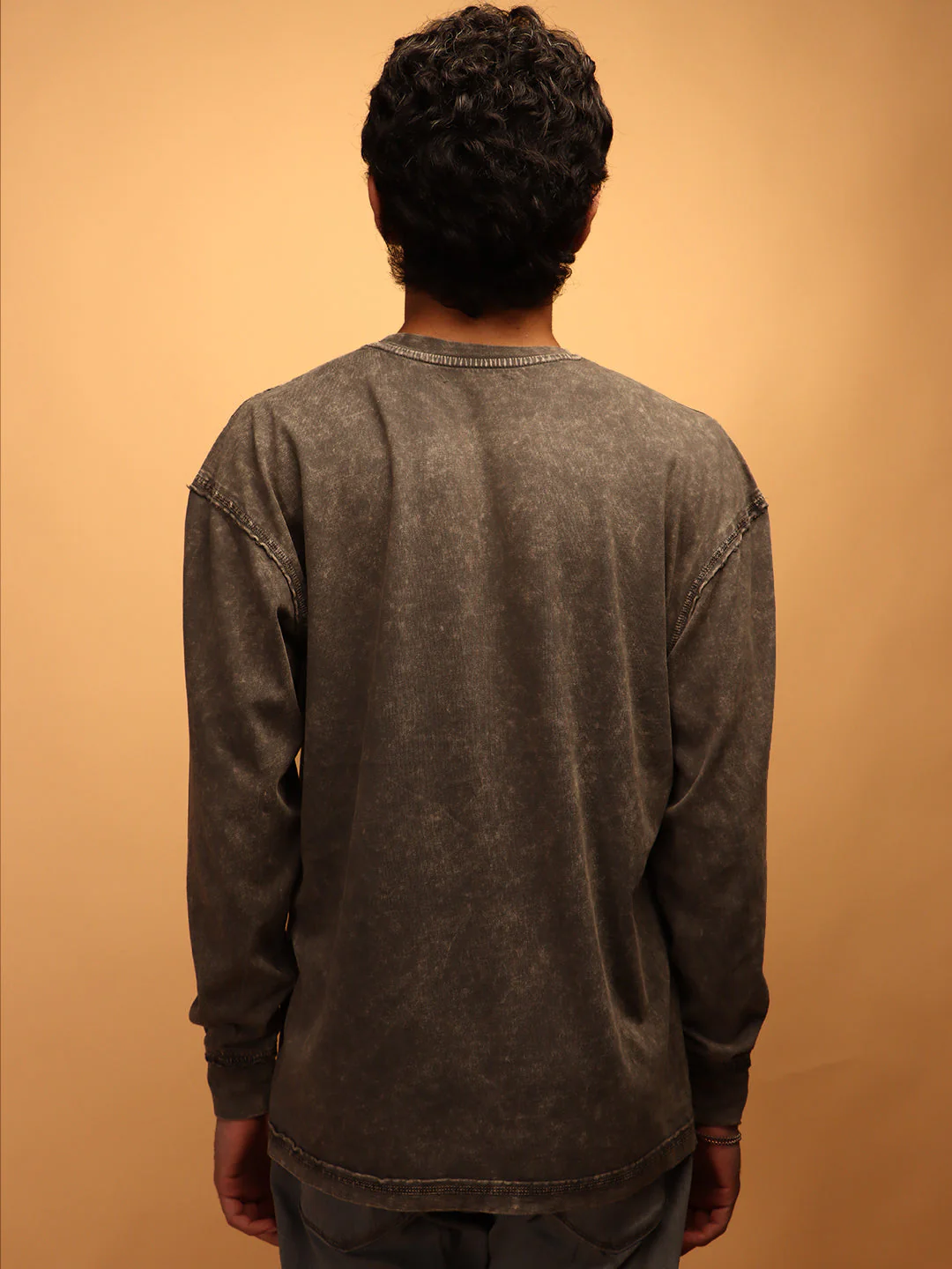 Charcoal * ACID WASH SWEATSHIRT #6 - Image 5