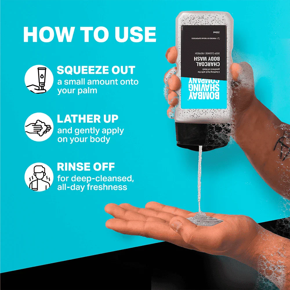 Charcoal Body Wash, 250ml - Image 4