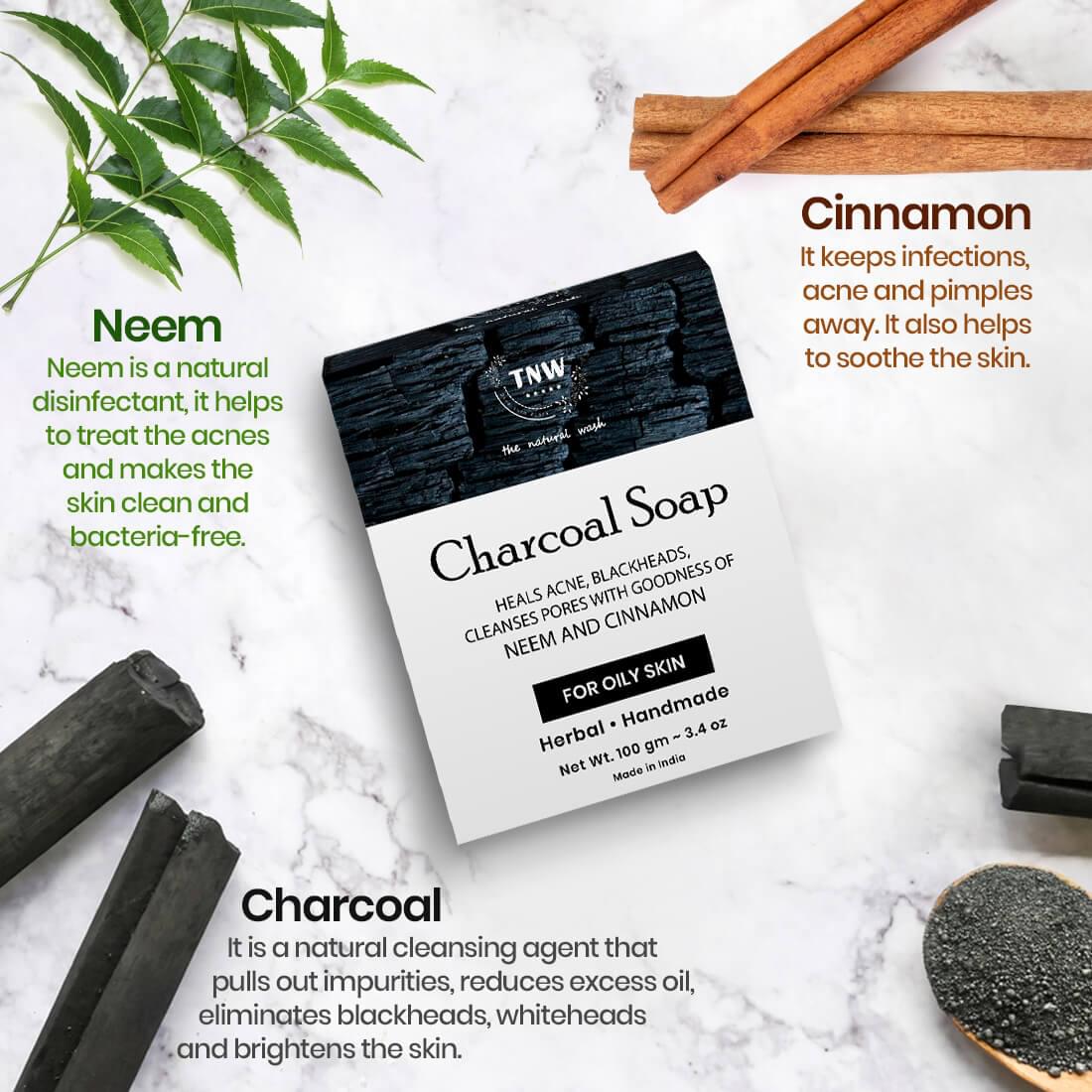 Charcoal Soap - Handmade Soap For Face & Body ( Paraben/ Sulphate/ Dye/ Silicon Free) - Image 2