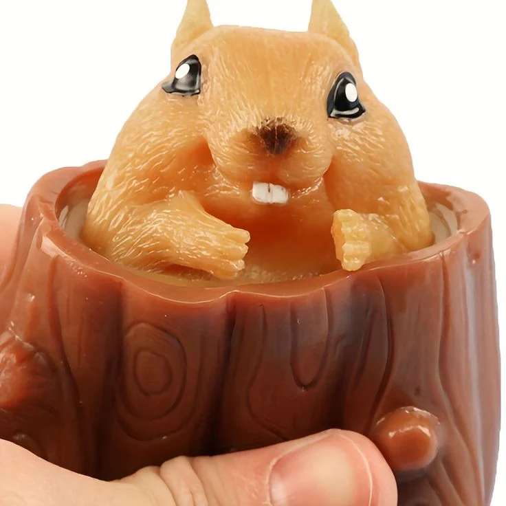 CheekyChum: Cute Squishy Squirrel Pop-Up Toy – Adorable Fidget & Stress Relief Sensory Toy for Kids & Adults - Image 4