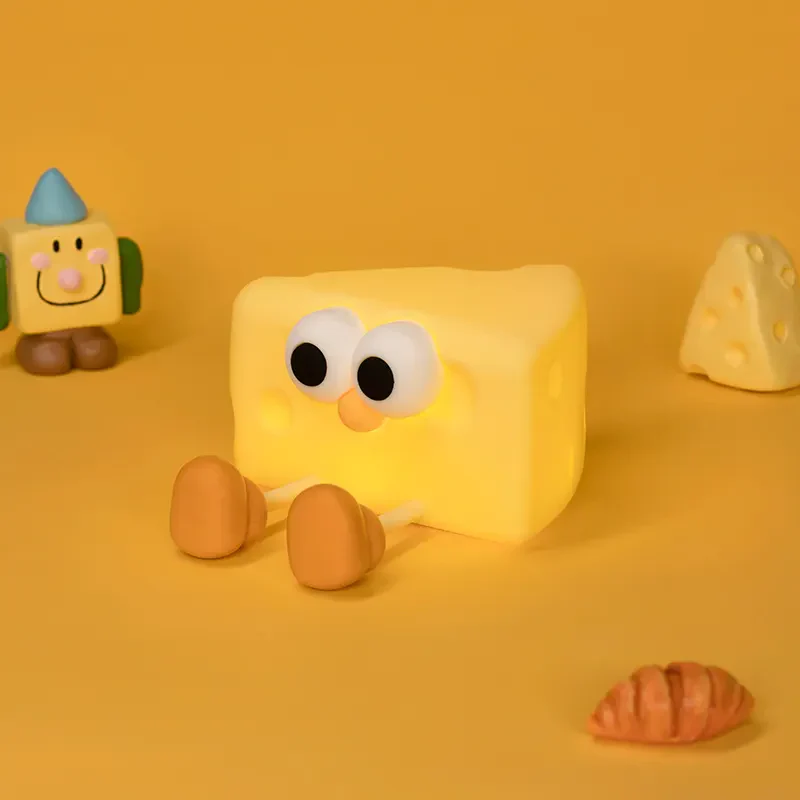 CheeseGlow: Cozy Silicone Cheese Night Lamp – Squishy & Kawaii LED Light for Kids’ Bedroom, Nursery & Bedside - Image 10