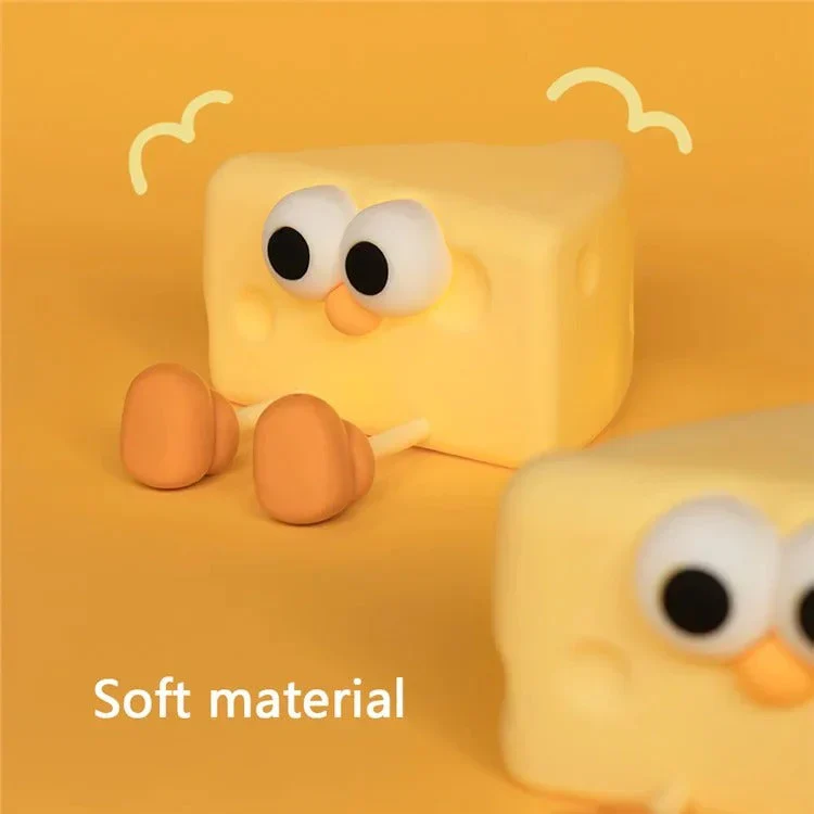 CheeseGlow: Cozy Silicone Cheese Night Lamp – Squishy & Kawaii LED Light for Kids’ Bedroom, Nursery & Bedside - Image 7