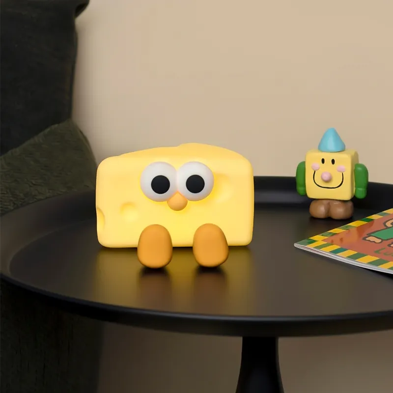 CheeseGlow: Cozy Silicone Cheese Night Lamp – Squishy & Kawaii LED Light for Kids’ Bedroom, Nursery & Bedside - Image 9