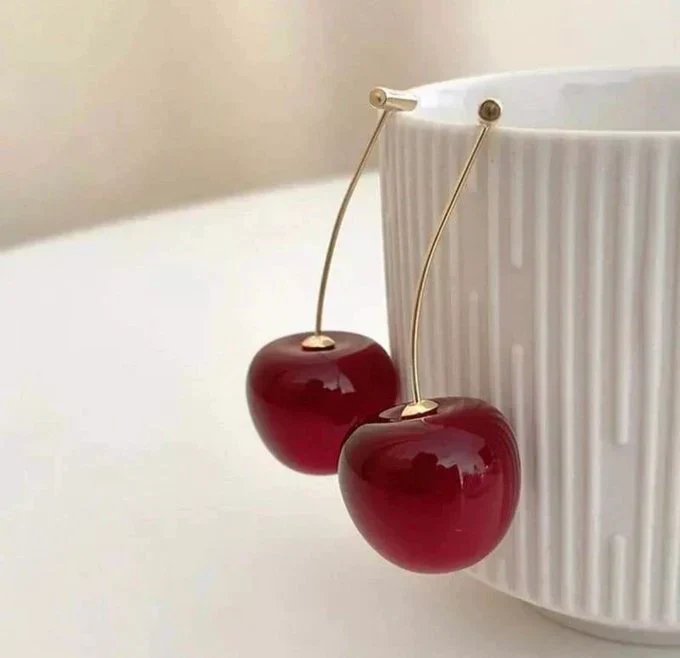 Cherry Earrings With Gift Box - Image 3