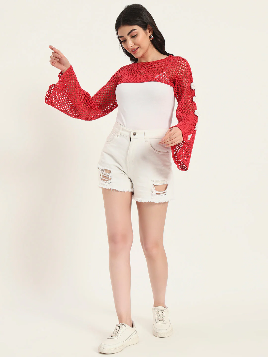 CherryKnit H-Mesh Handmade Top - Image 2