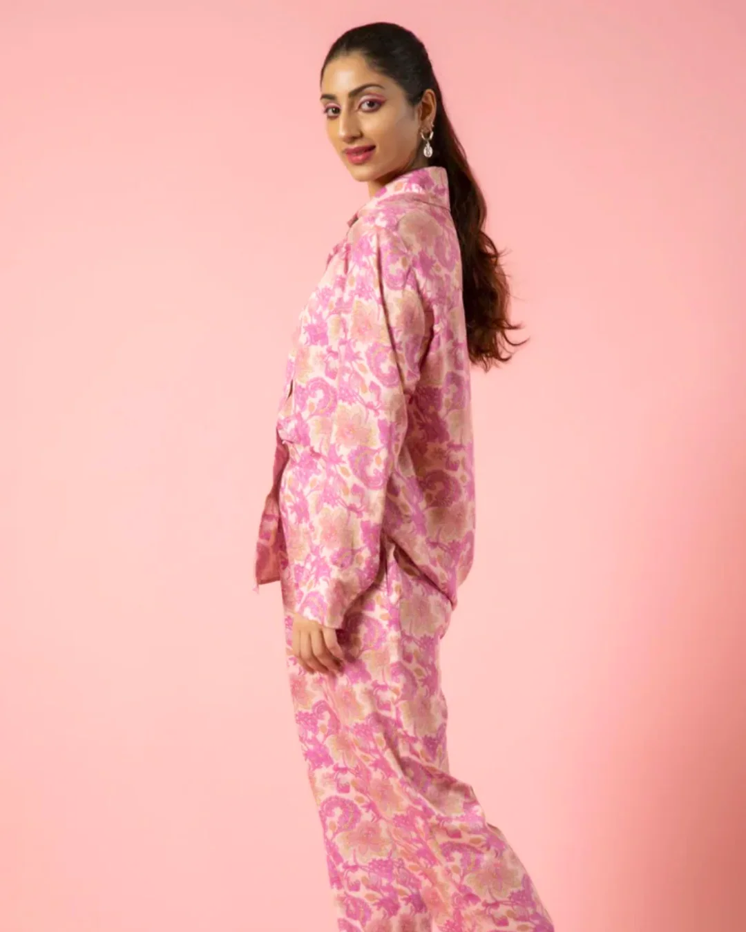 Chic Floral Print Co-ord Set – Matching Top & Bottom for a Feminine Touch - Image 2