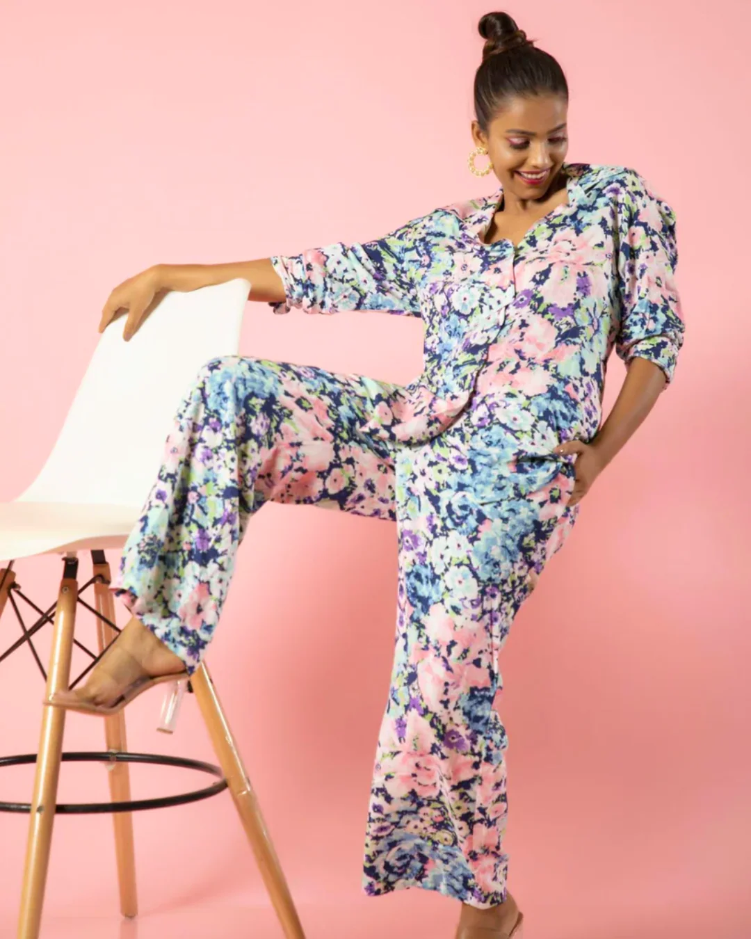 Chic Floral Print Co-ord Set – Matching Top & Bottom for a Feminine Touch - Image 6