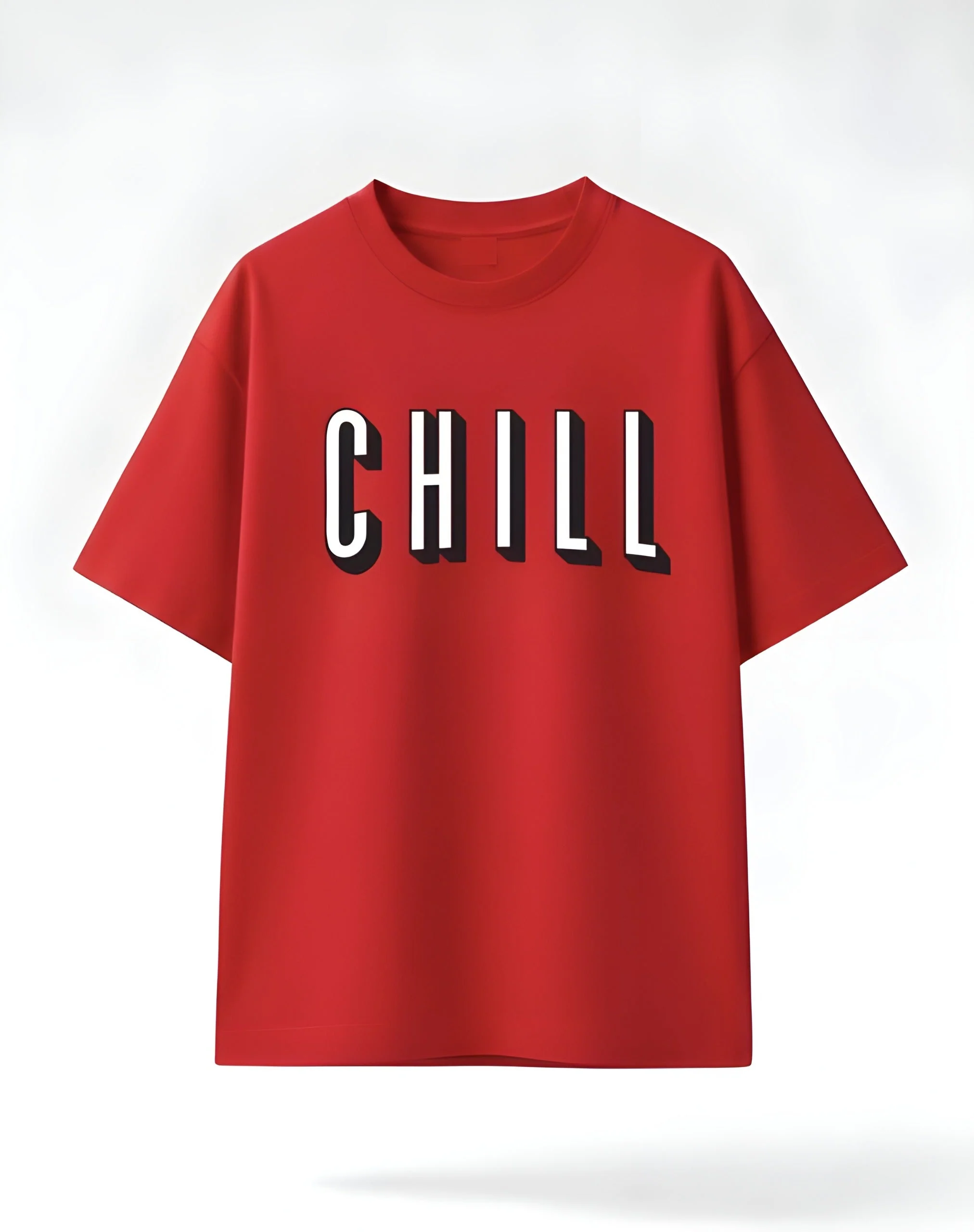 Chill Red Oversized T-shirt - Image 2