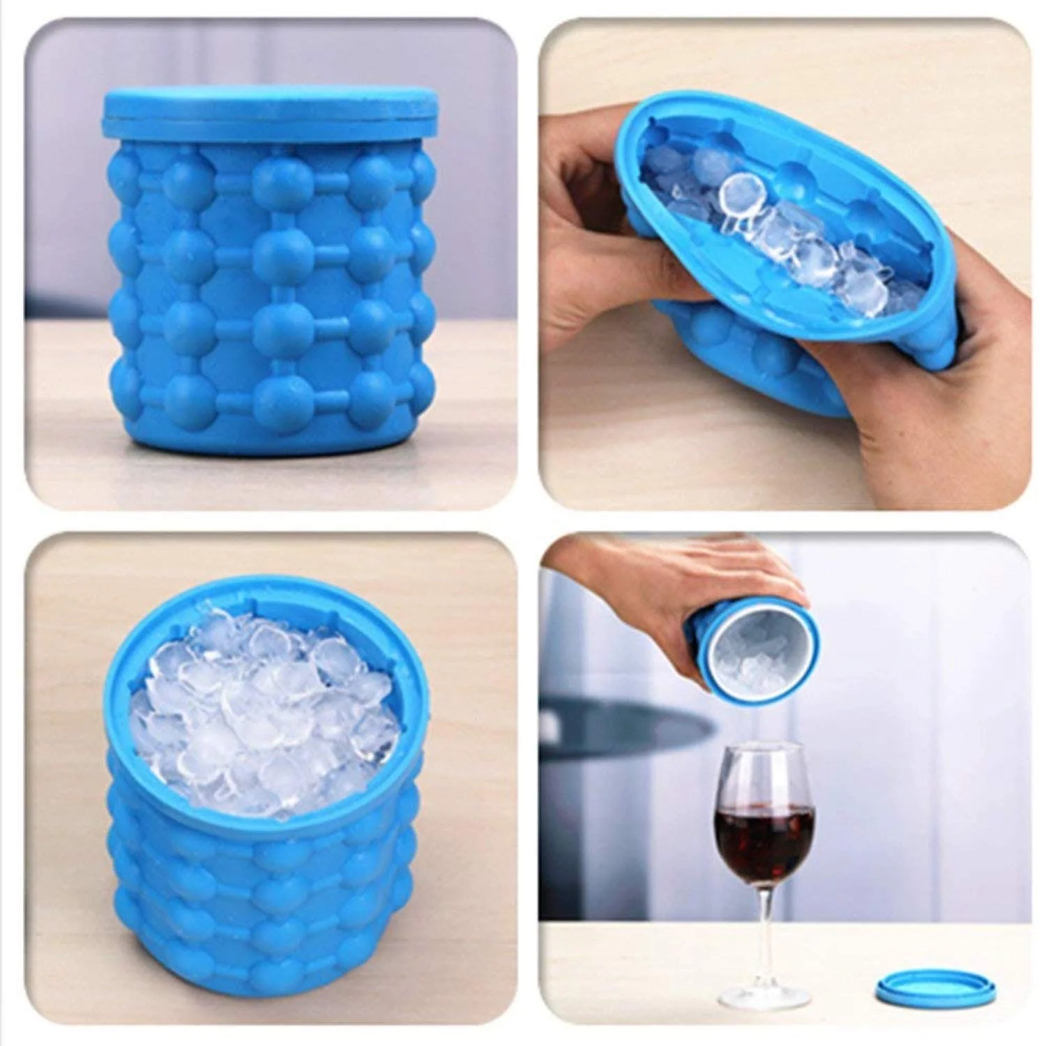Chillix: 2-in-1 Silicone Ice Cube Bucket with Lid – Ice Tray & Storage Container for Freezers, Cocktails, Whiskey, Cold Beverages & Party Use - Image 2