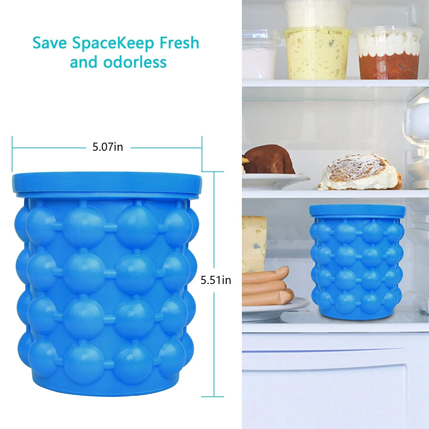 Chillix: 2-in-1 Silicone Ice Cube Bucket with Lid – Ice Tray & Storage Container for Freezers, Cocktails, Whiskey, Cold Beverages & Party Use - Image 5