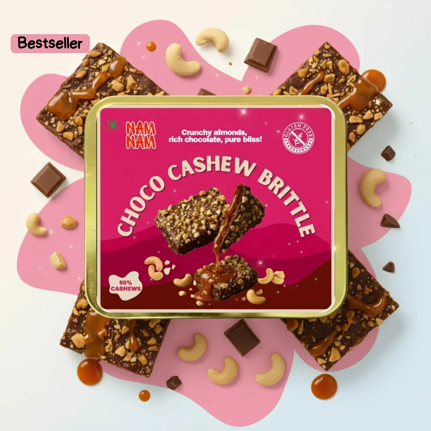 Choco Cashew Brittle (Made with 60 % Cashews) - Image 9