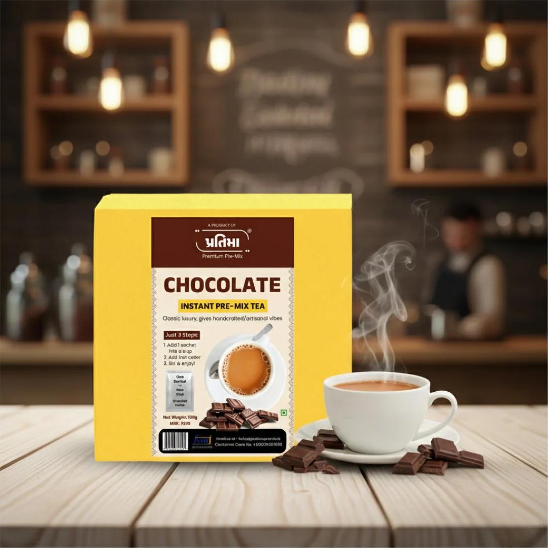 Chocolate Instant Pre-Mix Tea – 10 Sachets | Rich & Creamy Instant Beverage - Image 3