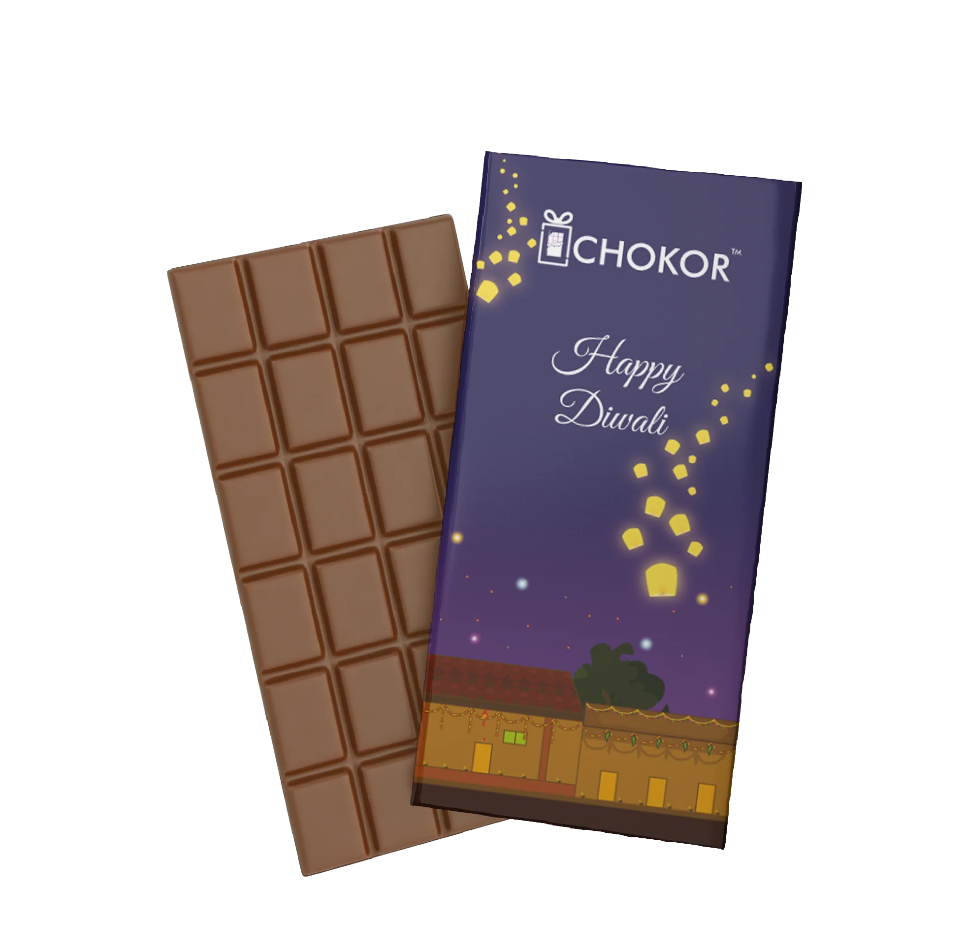 CHOKOR Artisanal Happy Diwali (Lantern Design) Chocolate Gift